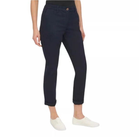 Nautica Jeans Ladies' Chino Ankle Stretch Navy Pants Size 6 NWT - Picture 1 of 8